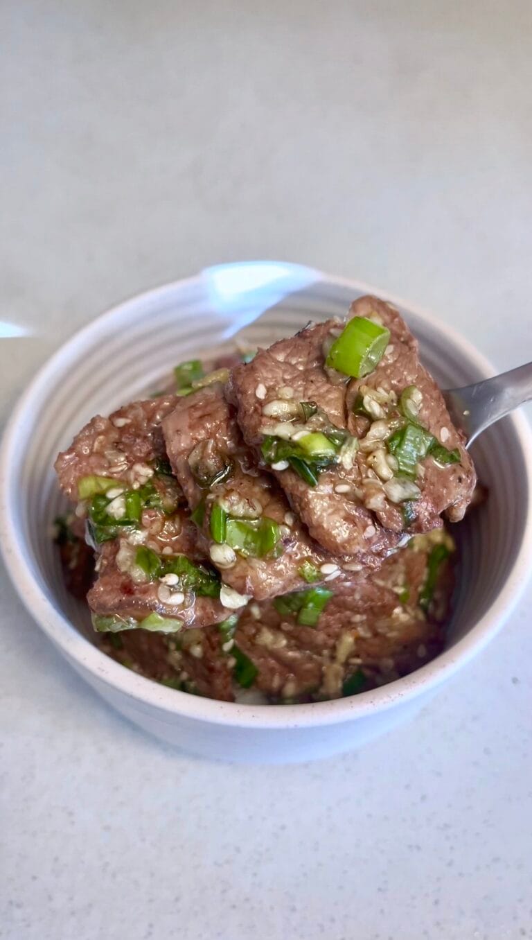 Japanese Salt and Spring Onion Beef Rice Bowl